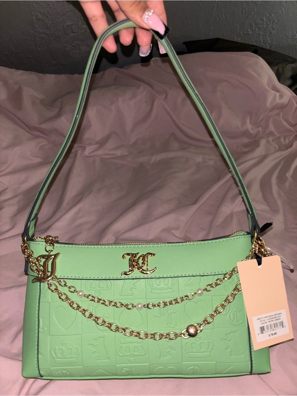 Juicy Couture Green “Pretty Pop” Shoulder Bag